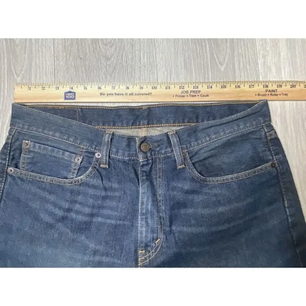 Vintage Levis Jeans Mens 34x30 505 Blue Dark Wash Black Bat Wing Tag 100% Cotton